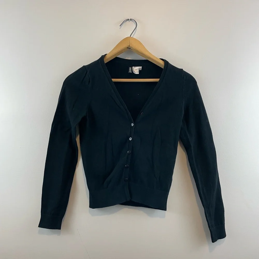 H&M black cardigan size 4 - Picture 1 of 2